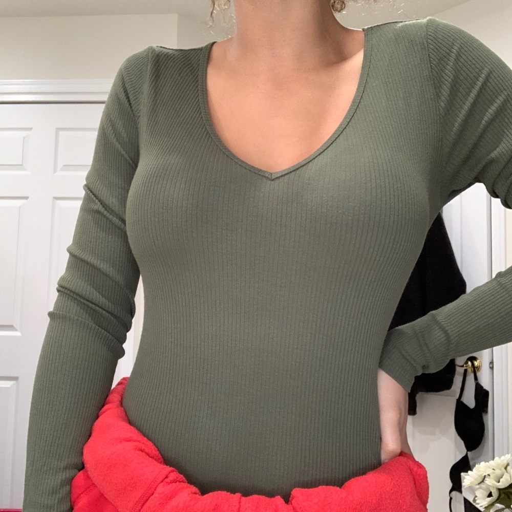 green bodysuit